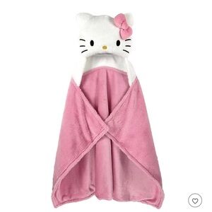 Hello Kitty Pink Plush Hooded Wrap NEW